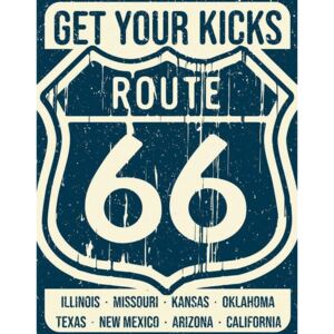 Metal sign Route 66 - States, ( x cm)