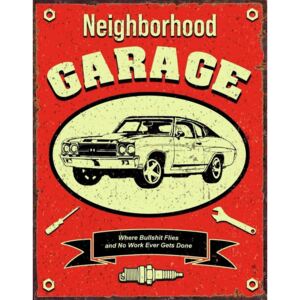 Metal sign Neighborhood Garage, ( x cm)