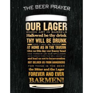 Metal sign The Beer Prayer, ( x cm)