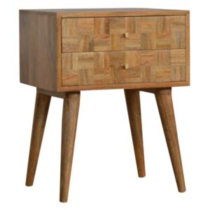 Hutch Mixed Pattern 2 Drawers Bedside Table