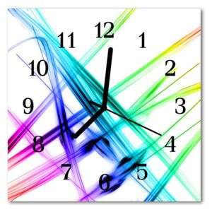 Glass Kitchen Clock Abstract art multi-coloured 30x30 cm