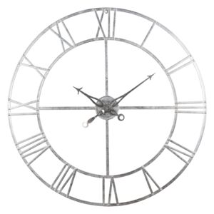 Victoria Large Silver Foil Skeleton Wall Clock