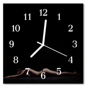 Glass Kitchen Clock Mrs fervor black 30x30 cm