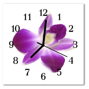 Glass Kitchen Clock Flower orchid flowers & plants pink 30x30 cm