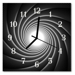 Glass Kitchen Clock Whirl whirl black 30x30 cm