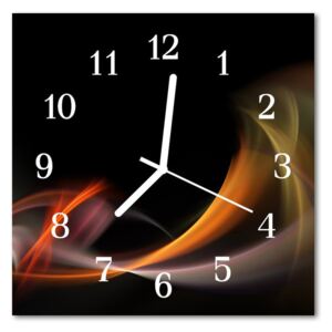 Glass Kitchen Clock Abstract abstract art multi-coloured 30x30 cm