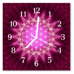 Glass Kitchen Clock Abstract abstract art pink 30x30 cm