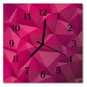 Glass Wall Clock Abstract abstract art pink 30x30 cm