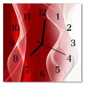 Glass Wall Clock Abstract abstract art red 30x30 cm
