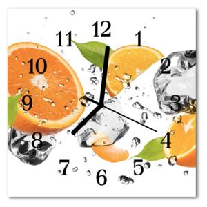 Glass Wall Clock Oranges fruit orange 30x30 cm