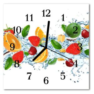 Glass Wall Clock Fruit fruit multi-coloured 30x30 cm