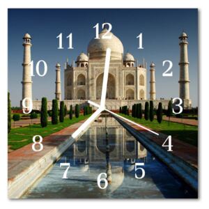 Glass Wall Clock Taj mahal architecture multi-coloured 30x30 cm
