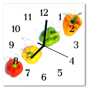 Glass Wall Clock Paprika paprika multi-coloured 30x30 cm