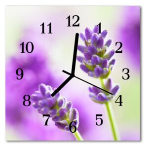 Glass Wall Clock Lavender lavender purple 30x30 cm