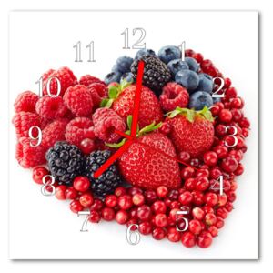 Glass Wall Clock Fruit fruit red 30x30 cm