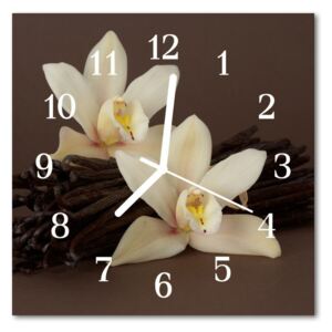 Glass Wall Clock Vanilla vanilla brown 30x30 cm