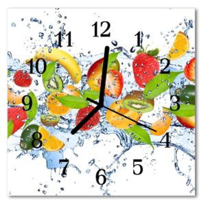 Glass Wall Clock Fruit water fruit multi-coloured 30x30 cm