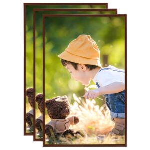 Photo Frames Collage 3 pcs for Wall or Table Bronze 10x15cm MDF