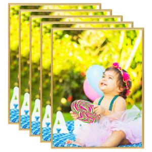 Photo Frames Collage 5 pcs for Wall or Table Gold 50x60 cm MDF