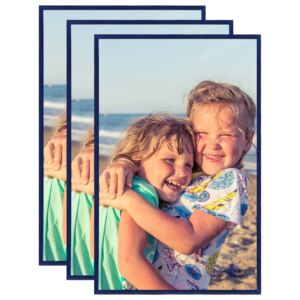 Photo Frames Collage 3 pcs for Wall or Table Blue 13x18 cm MDF