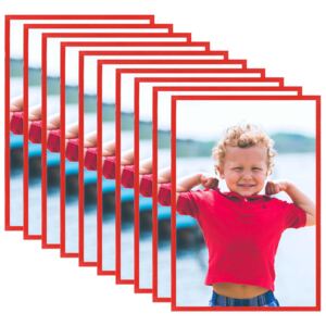 Photo Frames Collage 10 pcs for Wall or Table Red 13x18 cm MDF