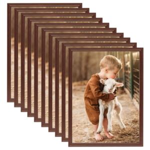 Photo Frames Collage 10 pcs for Wall or Table Brown 20x25cm MDF