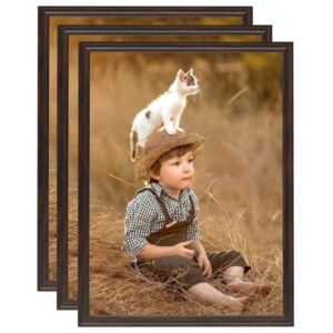 Photo Frames Collage 3 pcs for Wall or Table Black 20x25 cm MDF