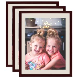 Photo Frames Collage 3 pcs for Wall or Table Dark Red 18x24 cm