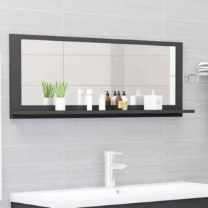 VidaXL Bathroom Mirror Grey 100x10.5x37 cm Chipboard