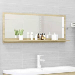 VidaXL Bathroom Mirror Sonoma Oak 100x10.5x37 cm Chipboard