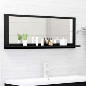 VidaXL Bathroom Mirror Black 100x10.5x37 cm Chipboard