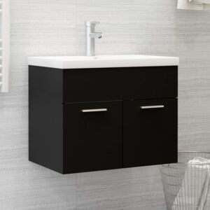 VidaXL Sink Cabinet Black 60x38.5x46 cm Chipboard
