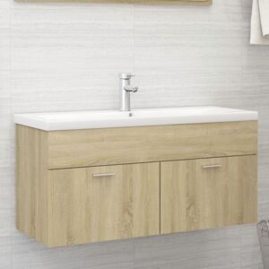 VidaXL Sink Cabinet Sonoma Oak 100x38.5x46 cm Chipboard
