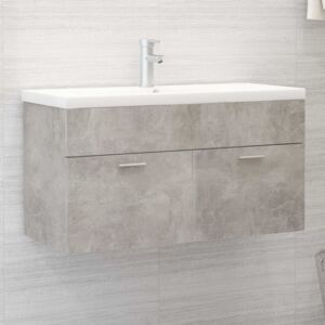 VidaXL Sink Cabinet Concrete Grey 90x38.5x46 cm Chipboard