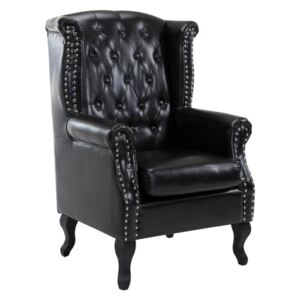Soft Padded High Back Chair in Black