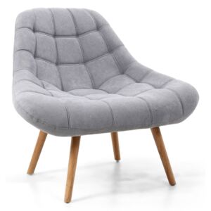 Shell Light Grey Fabric Armchair