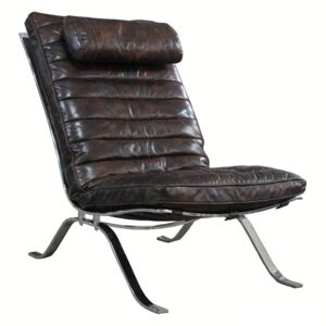 Dandeli Handmade Vintage Armchair Distressed Tobacco Brown Real Leather