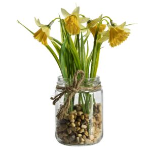 Faux Daffodils in Jar