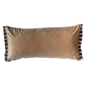 Chana Velvet Cushion with Contrast Fringe in Gold