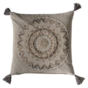 Hector Embroidered and Tasselled Cushion