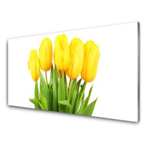 Plexiglas® Wall Art Tulips floral yellow 100x50 cm