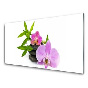 Plexiglas® Wall Art Flower stones floral pink black 100x50 cm