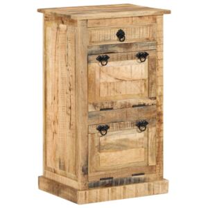 4-Layer Shoe Cabinet with Drawer Solid Rough Mango Wood