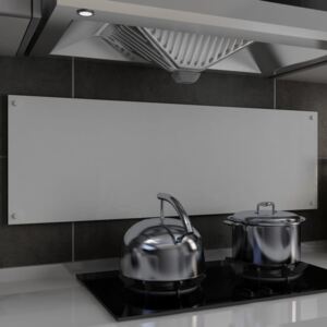 VidaXL Kitchen Backsplash White 120x40 cm Tempered Glass