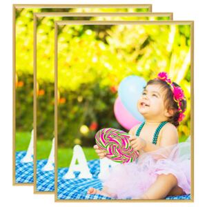 Photo Frames Collage 3 pcs for Wall or Table Gold 20x25 cm MDF