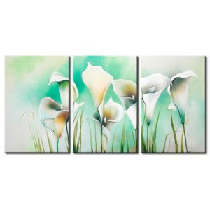 Canvas Print Calla: Turquoise meadow