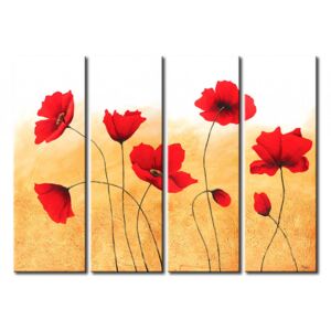 Canvas Print Poppies: Eight little poppies