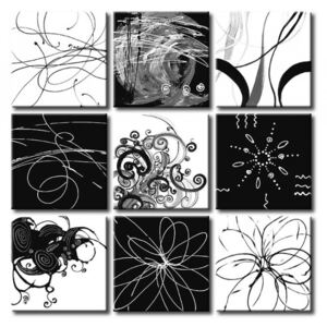 Canvas Print Black and White: Automatic writing