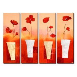 Canvas Print Poppies: Poppies in vases