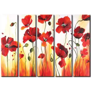Canvas Print Poppies: Bouquet of poppies